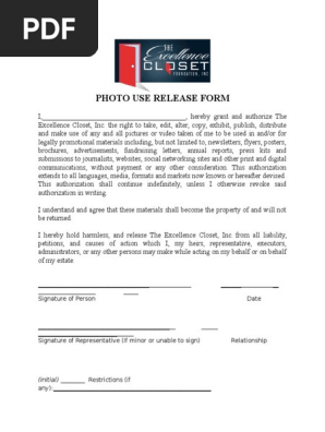 photo release form