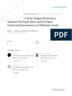 Differences in Cyclic Fatigue Resistance Between Protaper Next and Protaper Universal Instruments at Different Levels