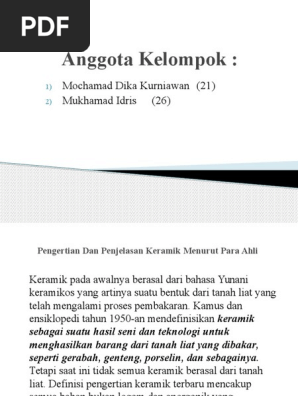 Kelompok C Pembuatan Keramik Pdf