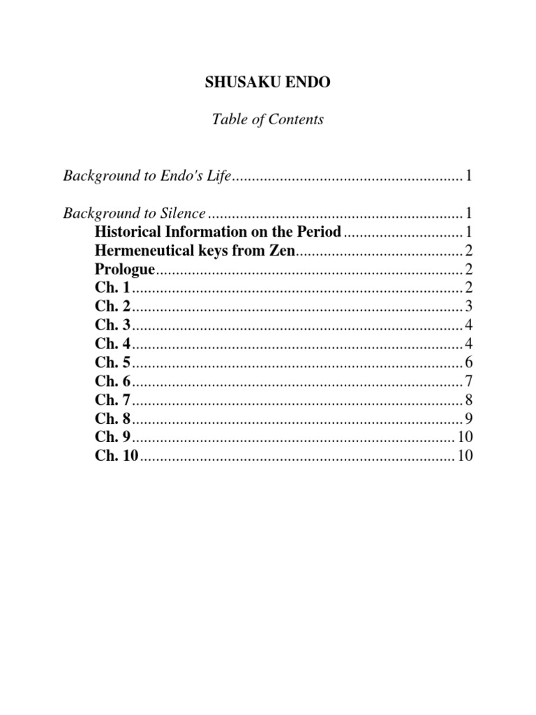 Endo Silence PDF Noble Eightfold Path Postcolonialism