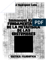 KANT Fundamentacion Metafisica de Las Costumbres 1 PDF
