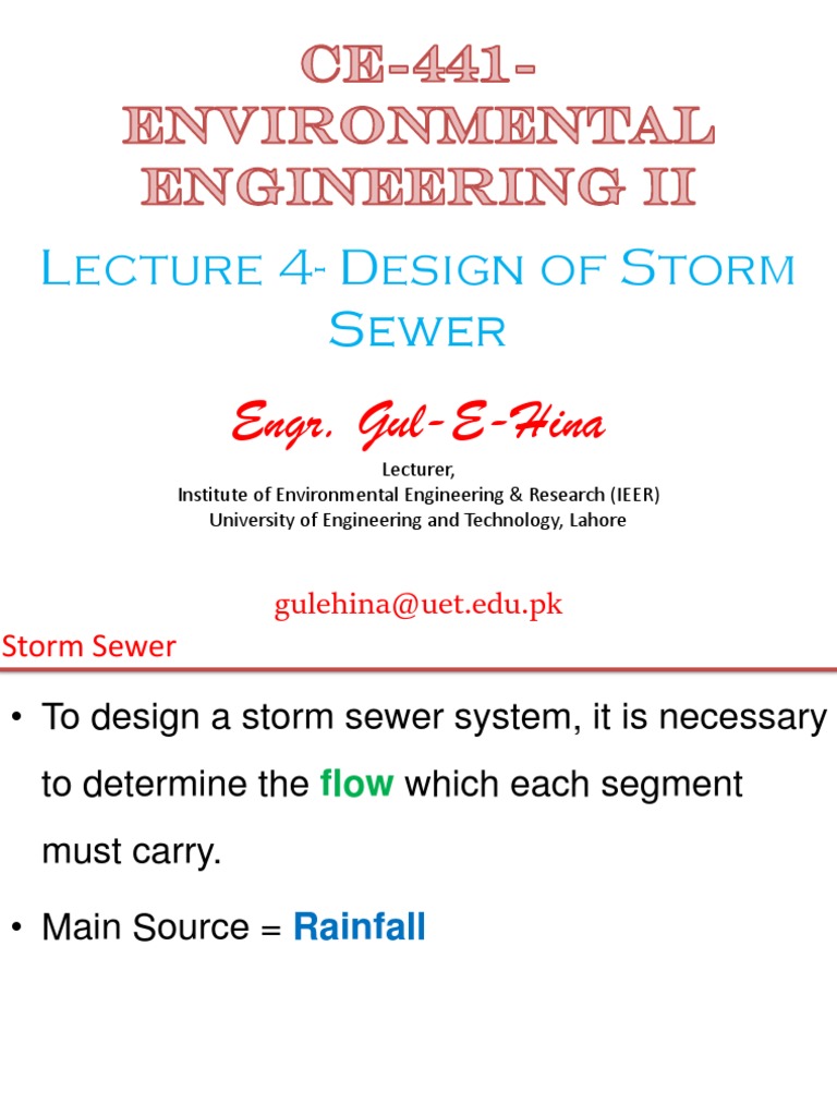 Storm Sewer Design Fundamentals | PDF | Storm Drain | Surface Runoff