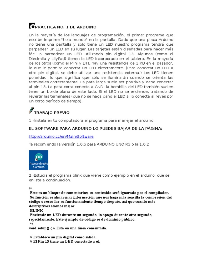 Practica No14 Parte1 Arduino2016b | PDF | Juegos y actividades | Tecnología