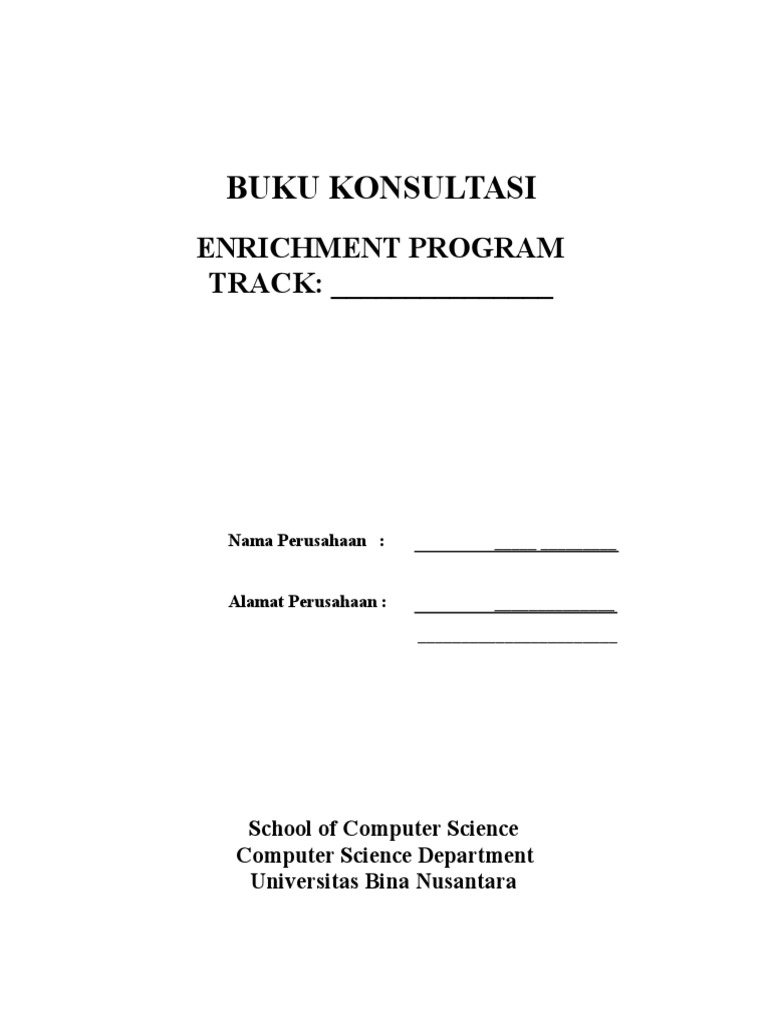 Buku Konsultasi Enrichment Computer Science Binus | PDF