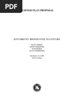 Warehouse Business Plan Proposal Swot Analysis Warehouse