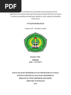 Outline Penelitian Ikip Pgri Pontianak