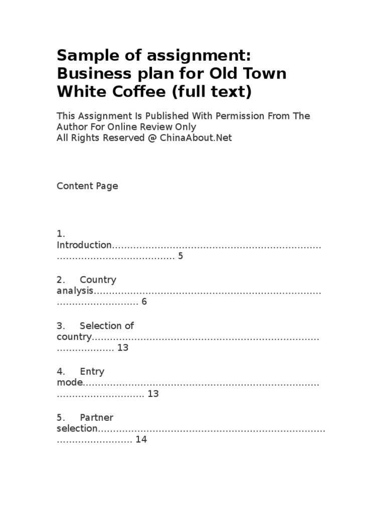 Simple business plan template image