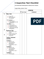 Fire Hydrant Inspection Test Checklist