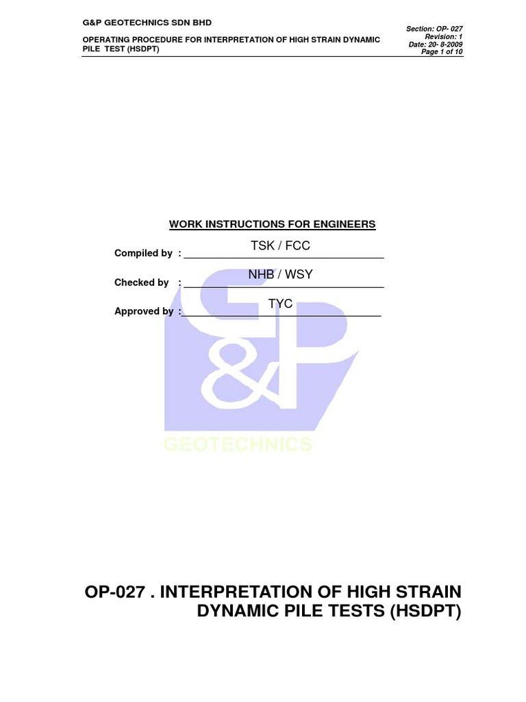 PDA Test_Result Analysis Deep Foundation Strength Of Materials
