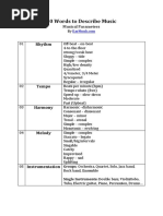 10 Words to Describe Music