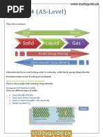 Chapter 4 States of Matter AS LEVEL NOTES