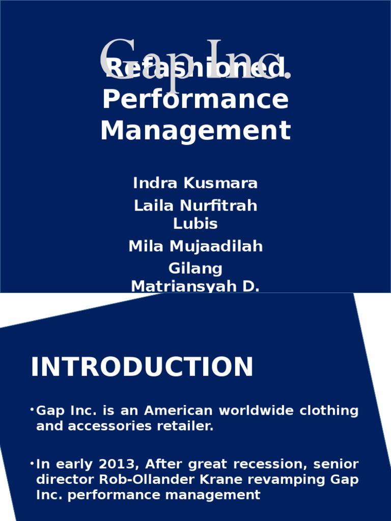 gap inc performance