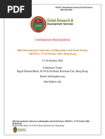 GRDS International HUSOC Proceedings ,October 2016,Hongkong