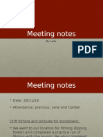 Meeting Notes