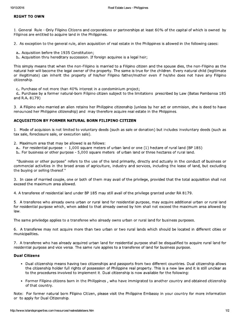 Real Estate Laws Philippines.pdf Real Estate Business