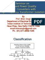 Seminar On Improved Power Quality AC-DC Converters With High Frequency Transformer Isolation