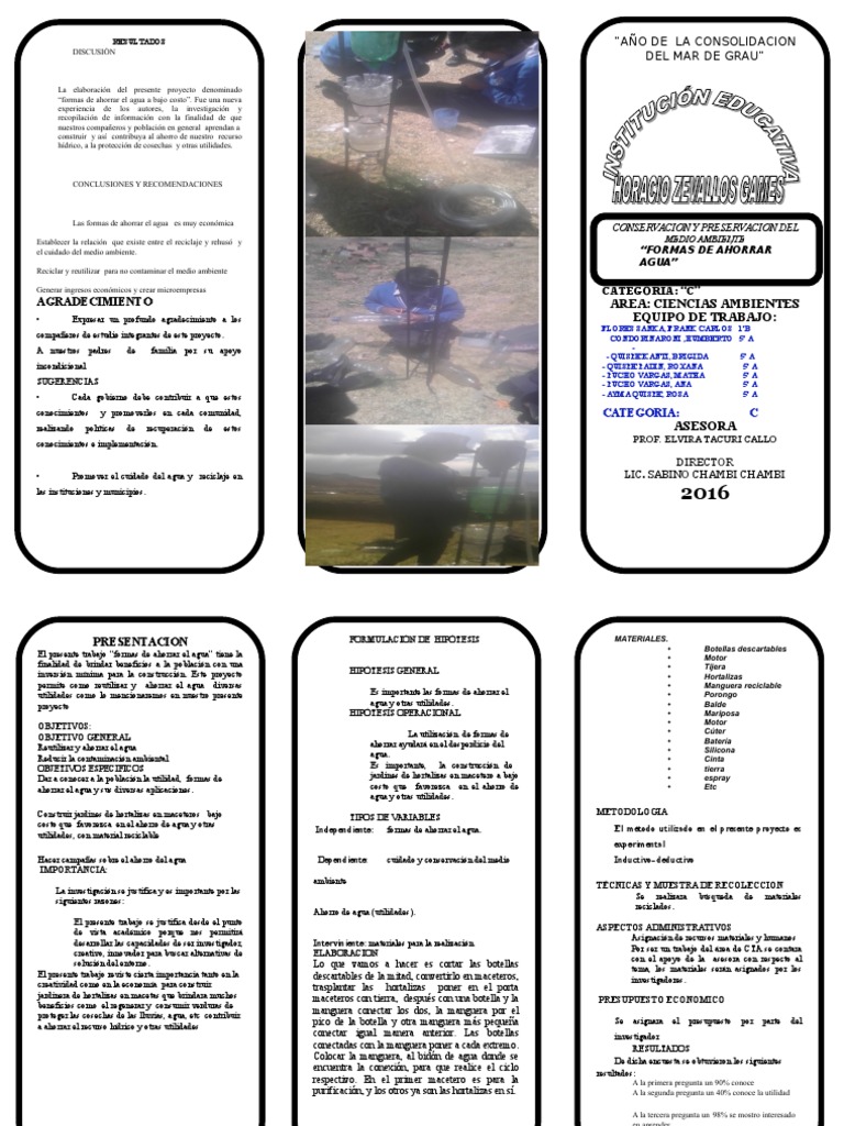 Triptico DE AHORRO DE AGUA | PDF | Ahorro | Recursos hídricos