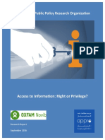2016 11 23 - Access to Information - Right or Privilege
