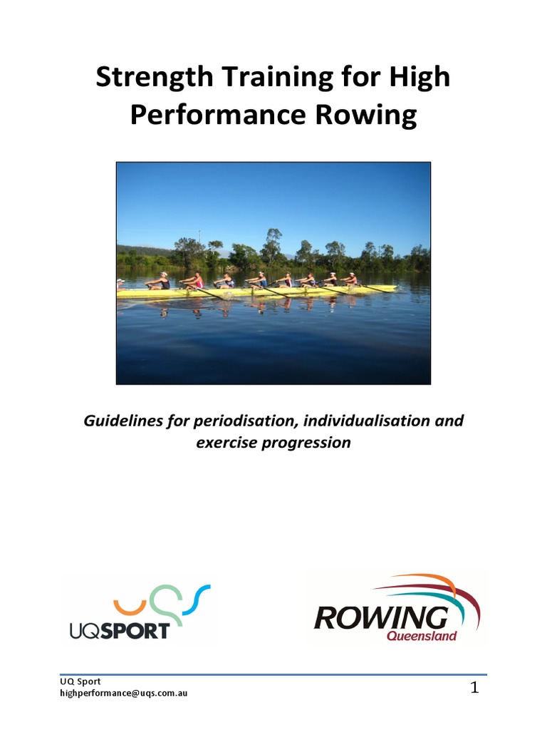 Strength Training Guidelines For Rowers PDF PDF Strength Training