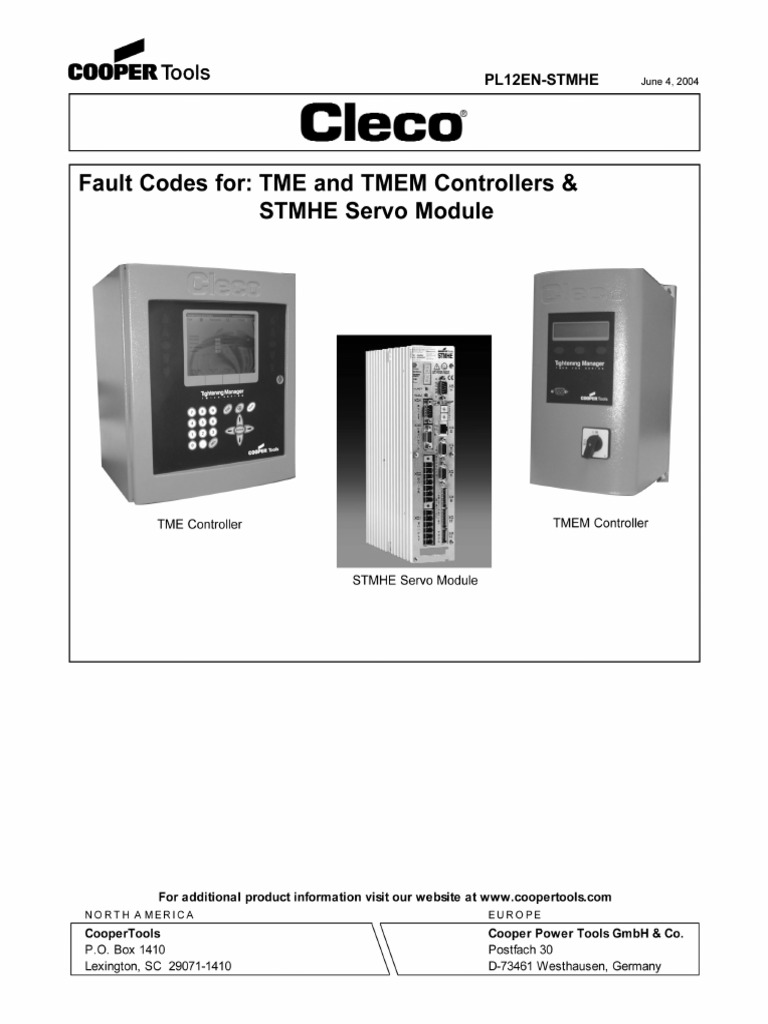 Cleco Servo Fault Codes PDF Servomechanism Relay