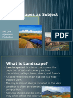 landscapes as subject matter