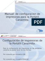 Manual de Configuración de Impresoras de La Portatil Canaimita