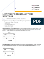 Types of Support and Support Reactions in Mechanics