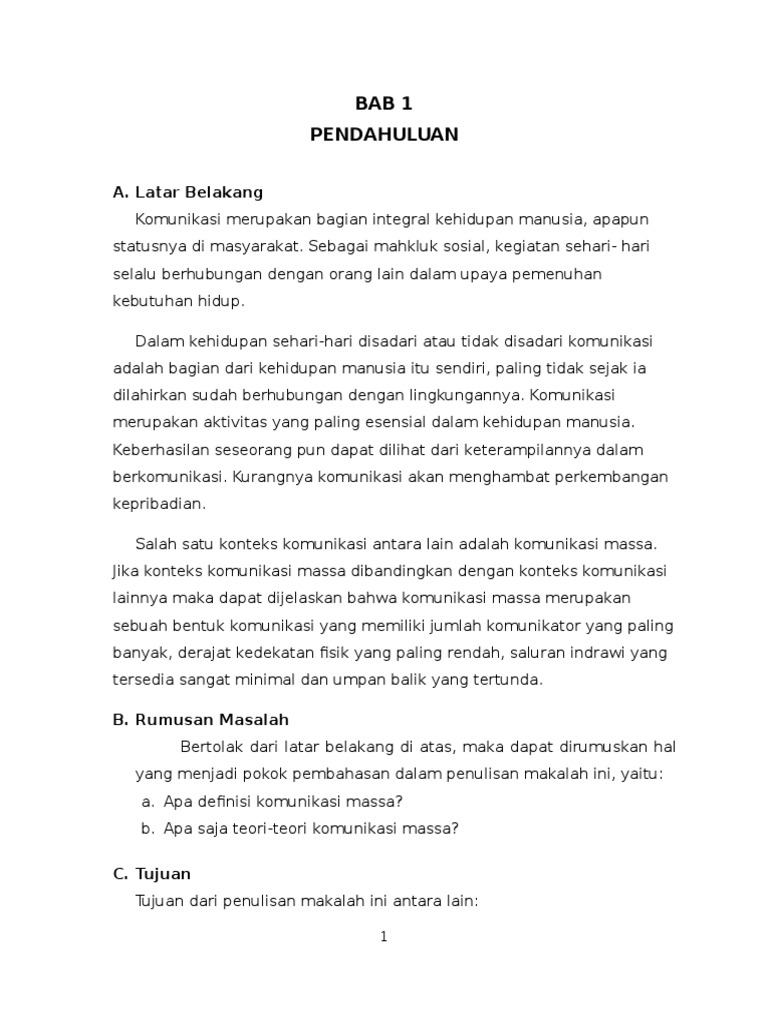 Teori Komunikasi Massa