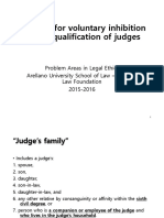 R - Grounds For Voluntary Inhibition and Disqualification of Judges