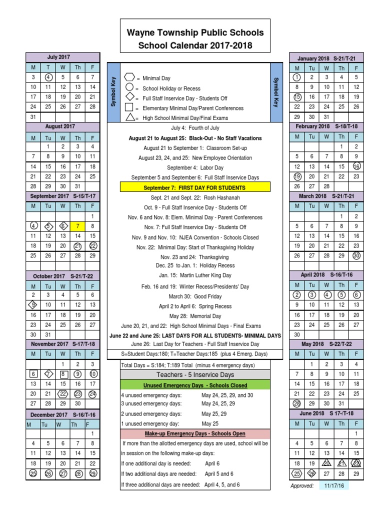 wayne-public-school-district-s-2017-18-calendar-pdf-educational-institutions-holidays