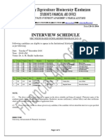 Interview Schedule FAE (ME)