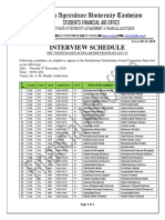 Interview Schedule FASS