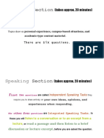 Understanding TOEFL's Speaking Section based on The ETS Official Guide 