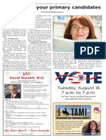Learn About Your Primary Candidates: Tuesday, August 16 7 A.M. To 7 P.M