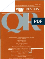Fall 1987 Quarterly Review - Theological Resources for Ministry