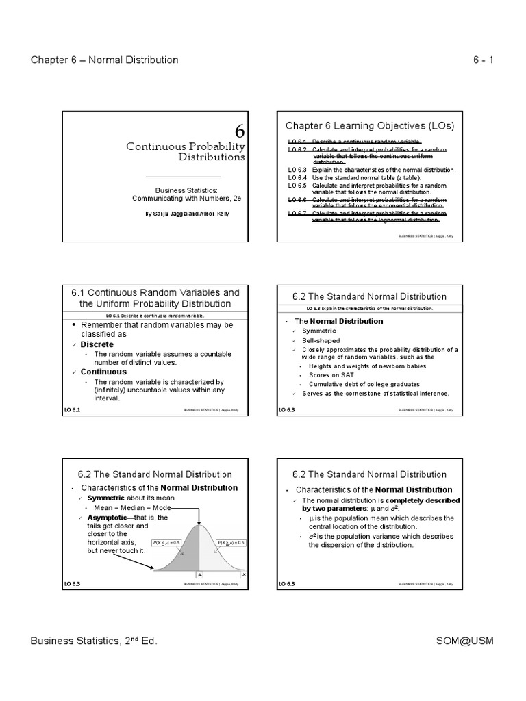 Chapter 6 - Normal Distribution | PDF | Normal Distribution ...