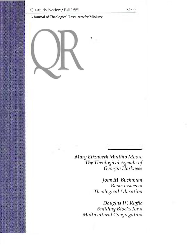 Vol 13 No 3 Fall 1993fall 1993 Quarterly Review - Theological Resources ...