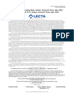 Lecta S.A. €600M Senior Secured Note Offering