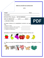 Evaluación Lenguaje Niños