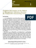 Tentative Description of The Nature o F Management Advisory Services by Independent Accounting Firms