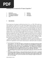 Sinclair - Meaning in the Framework of Corpus Linguistics