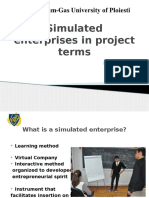Simulated Enterprises in Project Terms