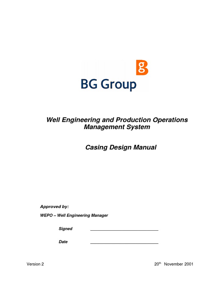 Casing Design Policies and Standards | PDF | Casing (Borehole) | Vortices