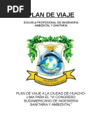 Plan de Viaje