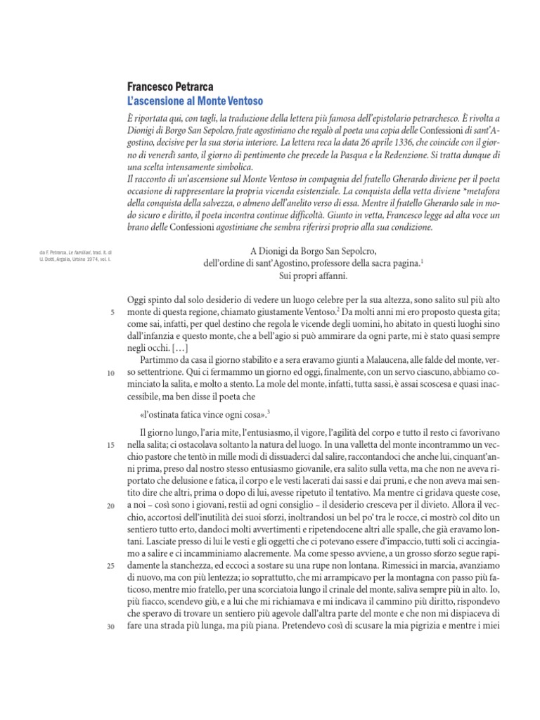 Ascesa Al Monte Ventoso Analisi Pdf