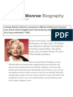 Bio Marilyn Monroe