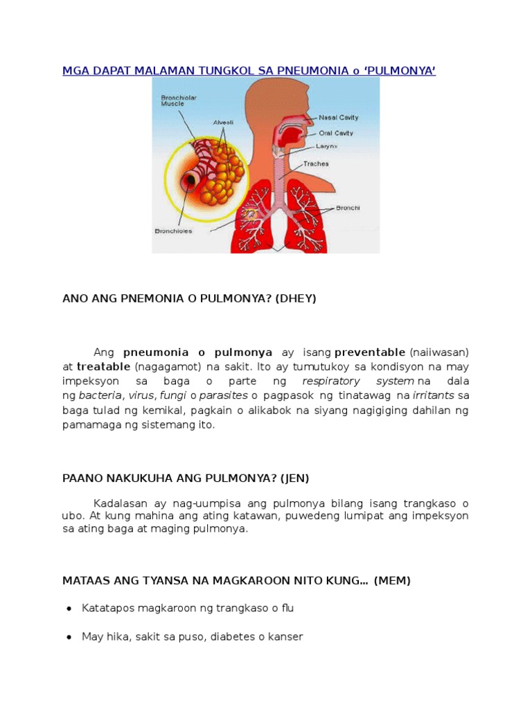 Pneumonia Assigned Part | PDF