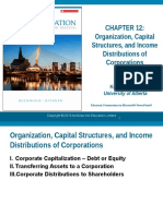 Organization, Capital Structures, and Income Distributions of Corporations