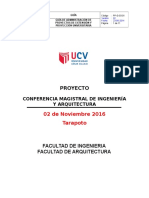 Proyecto Conferencia Magistral Ings Arq