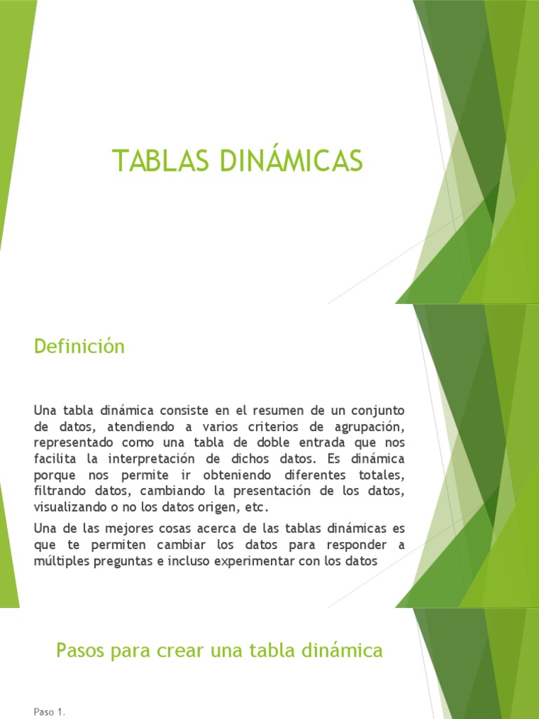 Tablas Dinámicas PDF